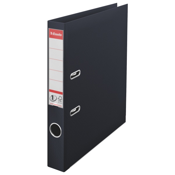 Esselte power, Biblioraft plastifiat interior-exterior Esselte No.1 Power VIVIDA A4 5 cm- negru - vectordirect.ro