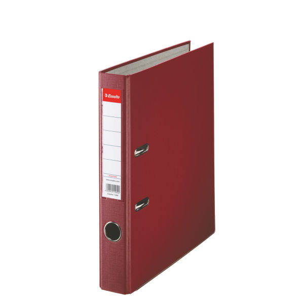 Biblioraft plastifiat Esselte Economy A4 5 cm- visiniu