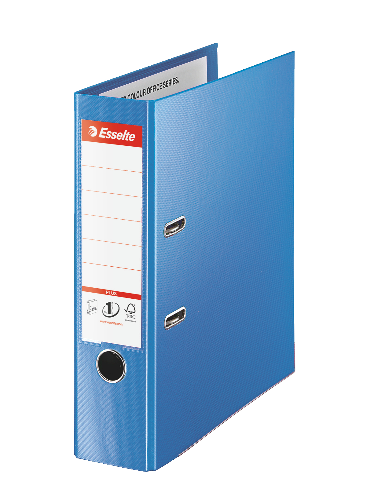 Biblioraft Esselte No.1 Power Jumbo Plus VIVIDA, PP/PP, partial reciclat, FSC, 80 mm, albastru