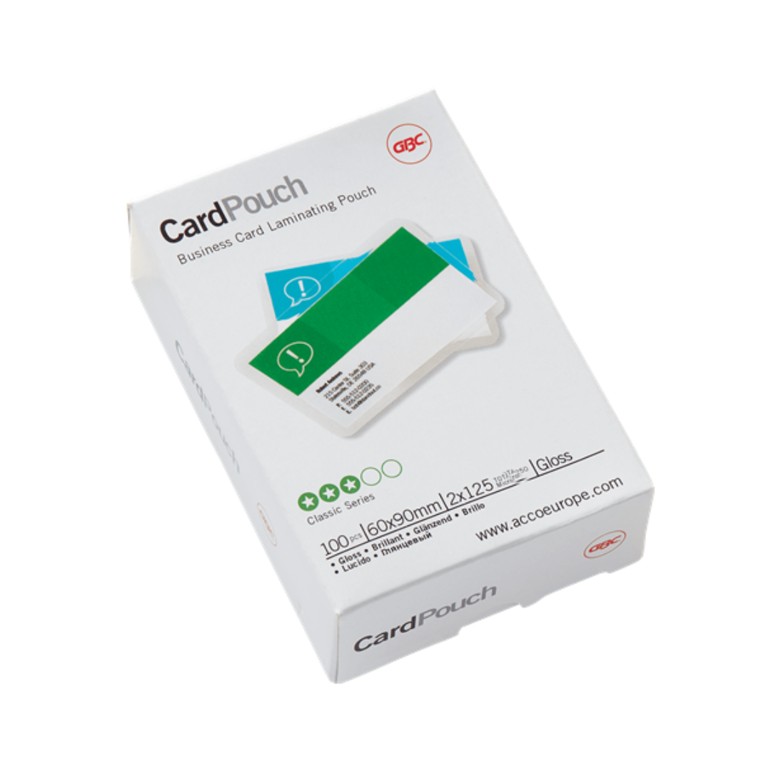 Laminatoare, folii laminare, Folie laminare GBC, la cald, tip card, 60x90 mm, 125 mic, 100 buc/set - vectordirect.ro