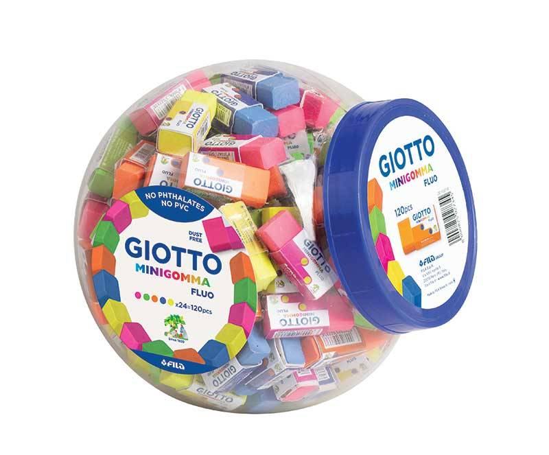 Radiera simpla, 38x16x15mm, culori fluorescente - GIOTTO
