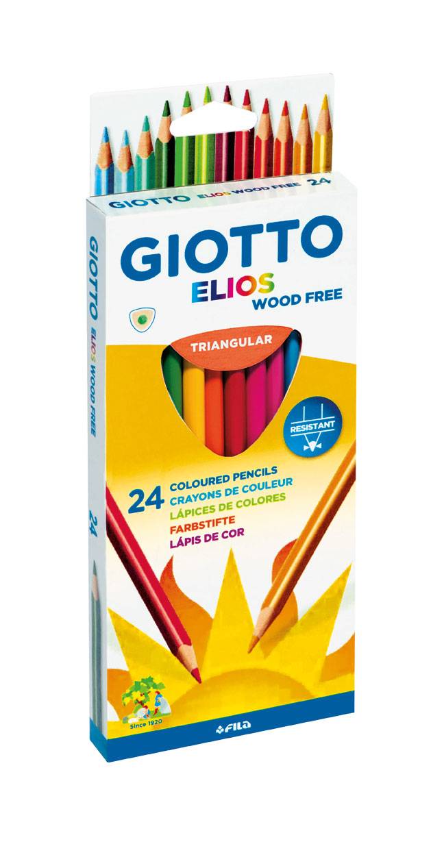 Toate produsele, Creioane colorate, cutie carton, 24 culori/cutie, GIOTTO Elios - vectordirect.ro