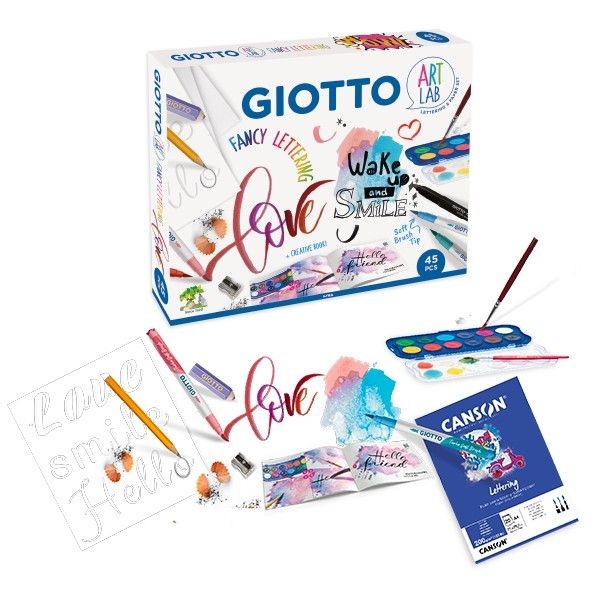 Rechizite scolare Adoc Optima, Set caligrafie Fancy Lettering, GIOTTO Art Lab - vectordirect.ro