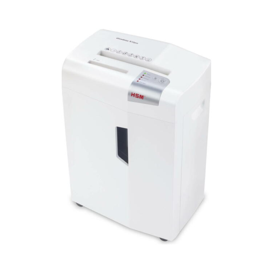 Distrugatoare documente HSM, Distrugator documente HSM ShredStar X12 PRO - 12 coli - cross cut (2 x 15mm) - nivel securitate 5 - vectordirect.ro