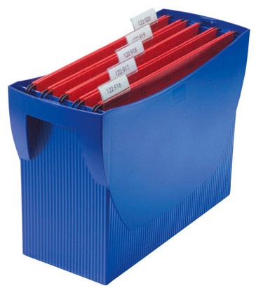Dosare si folii de protectie DELI, Suport plastic pentru 20 dosare suspendabile, HAN Swing - albastru - vectordirect.ro
