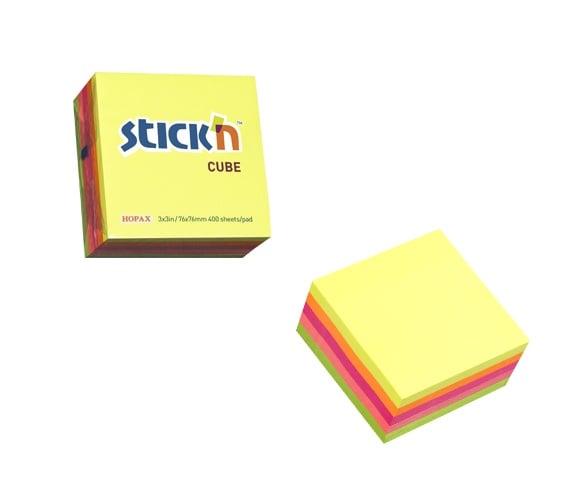 Blocnotes, Cub notes autoadeziv 76 x 76 mm, 400 file, Stick