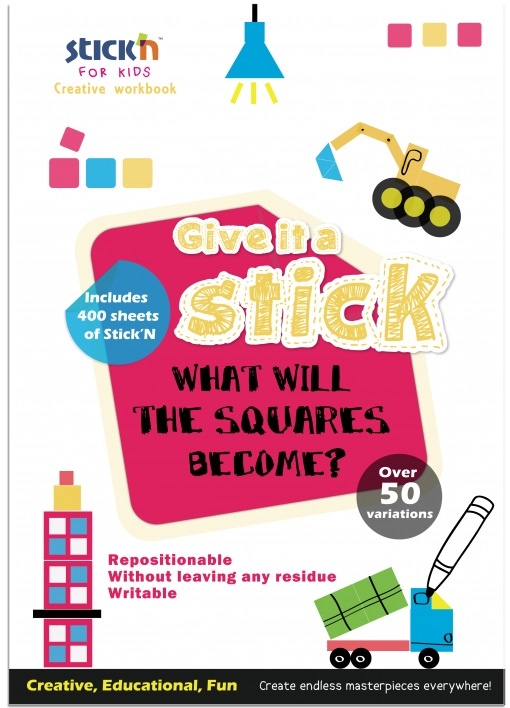 Carte creativa Stick"n Square - patrate neon asortate
