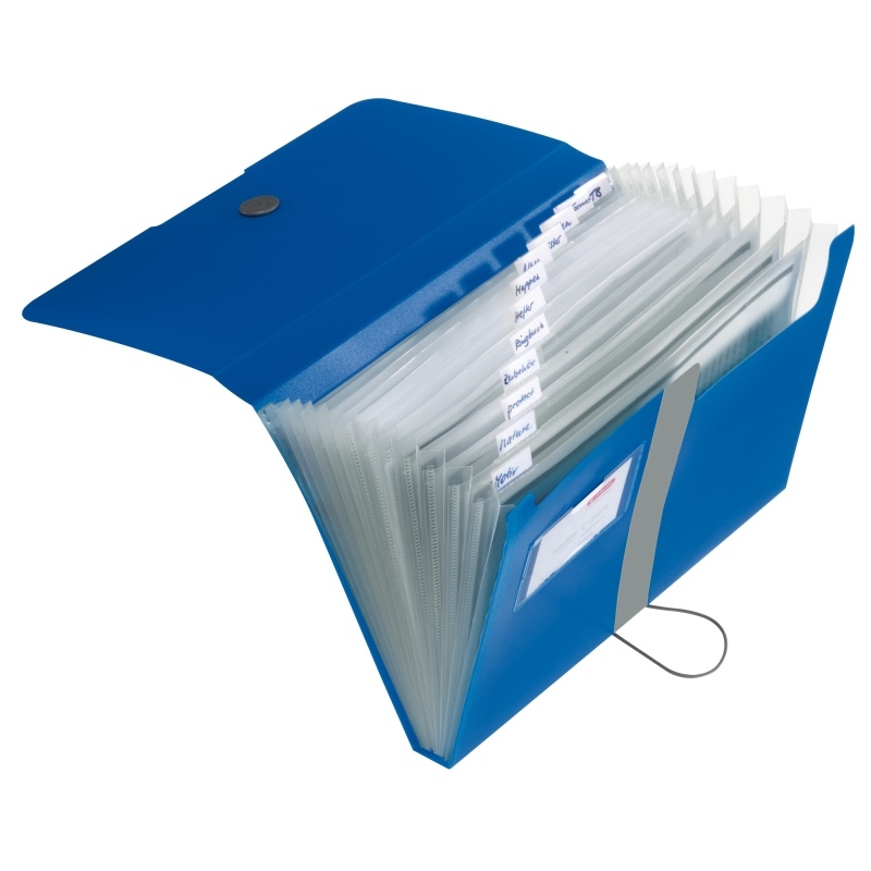 Mape din plastic, MAPA PP A4 EOTG EXPANDABILA INCHIDERE BUTON CU ELASTIC 12 COMP.ARTIMENTE SI INDEX, ALBASTRU - vectordirect.ro
