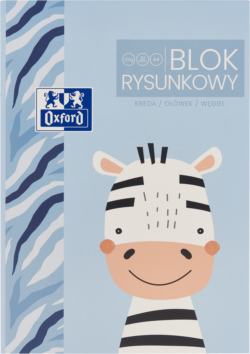 Toate produsele, BLOC DESEN OXFORD KIDS A4, 20 FILE, HARTIE 120 G/MP, MOTIV ZEBRA - vectordirect.ro