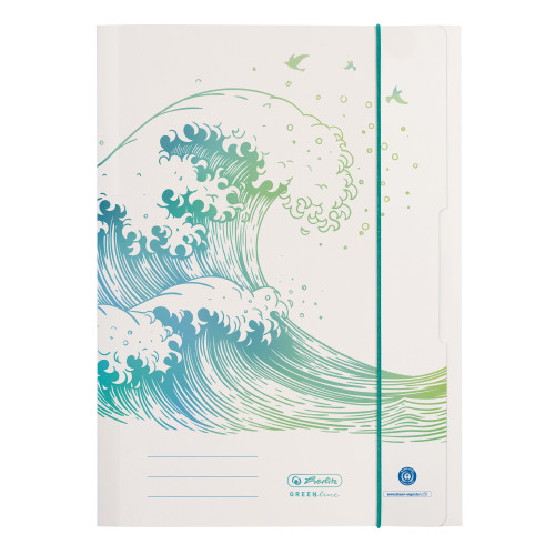 Adezivi, lipici, MAPA A4 CARTON MOTIV WAVE SERIA GREENLINE - vectordirect.ro
