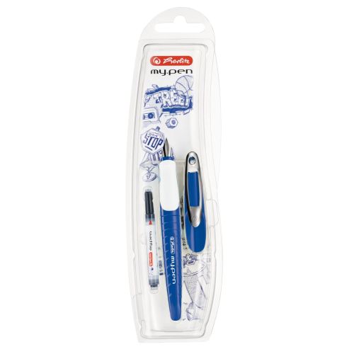 Pelikan, STILOU MY.PEN PENITA M ALBASTRU/ ALB - BLISTER - vectordirect.ro