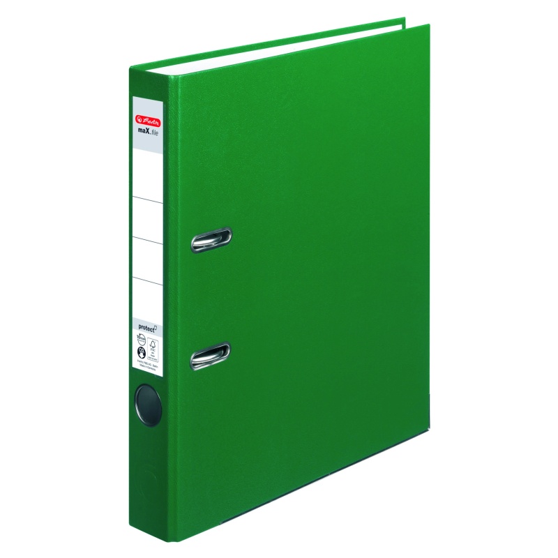 Toate produsele, Biblioraft plastifiat 5 cm Herlitz A4- verde - vectordirect.ro