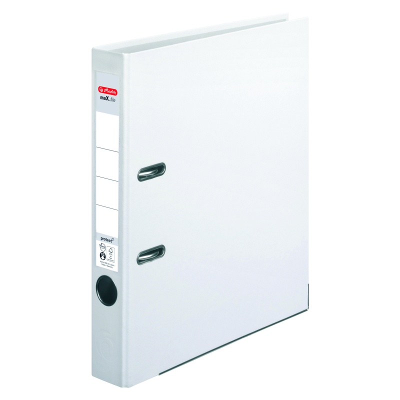 Toate produsele, Biblioraft plastifiat 5 cm Herlitz A4- alb - vectordirect.ro