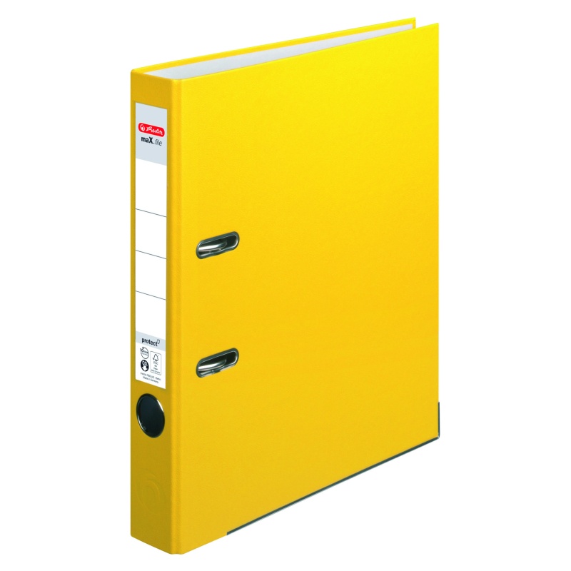 Toate produsele, Biblioraft plastifiat 5 cm Herlitz A4-galben - vectordirect.ro