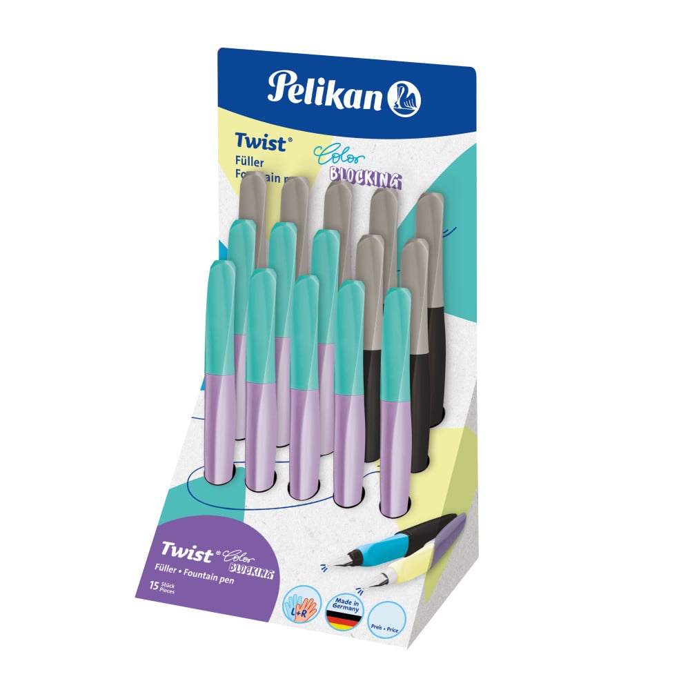 Toate produsele, STILOU TWIST COLOR BLOCKING, PENITA M, GRIP ERGONOMIC, AMBIDEXTRU, 1 REZERVA MARE INCLUSA, PREZENTARE PE DISPLAY 15 BUC, DIVERSE CULORI - vectordirect.ro