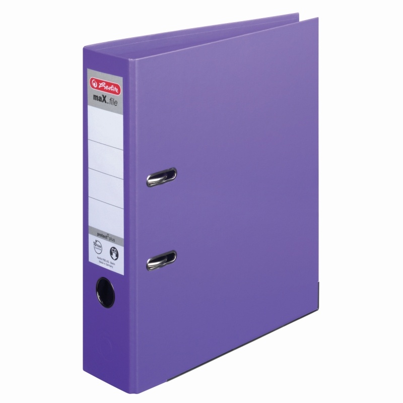Biblioraft plastifiat 8 cm Herlitz A4- violet