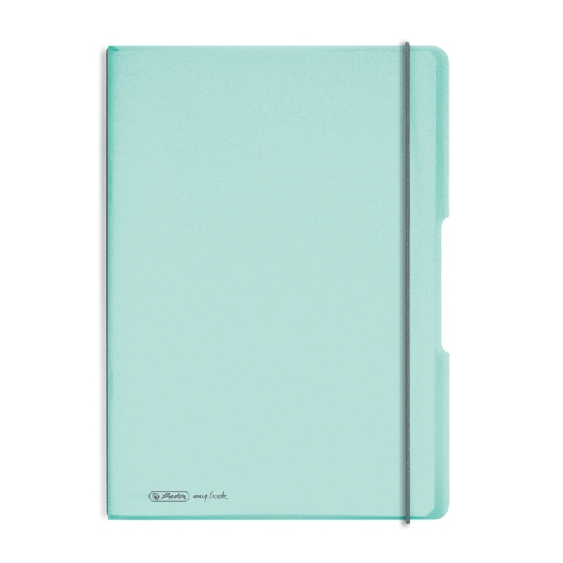 CAIET MY.BOOK FLEX A4 2X40F 80GR DICTANDO+PATRATELE, TURCOAZ TRANSPARENT CU LOGO ALB
