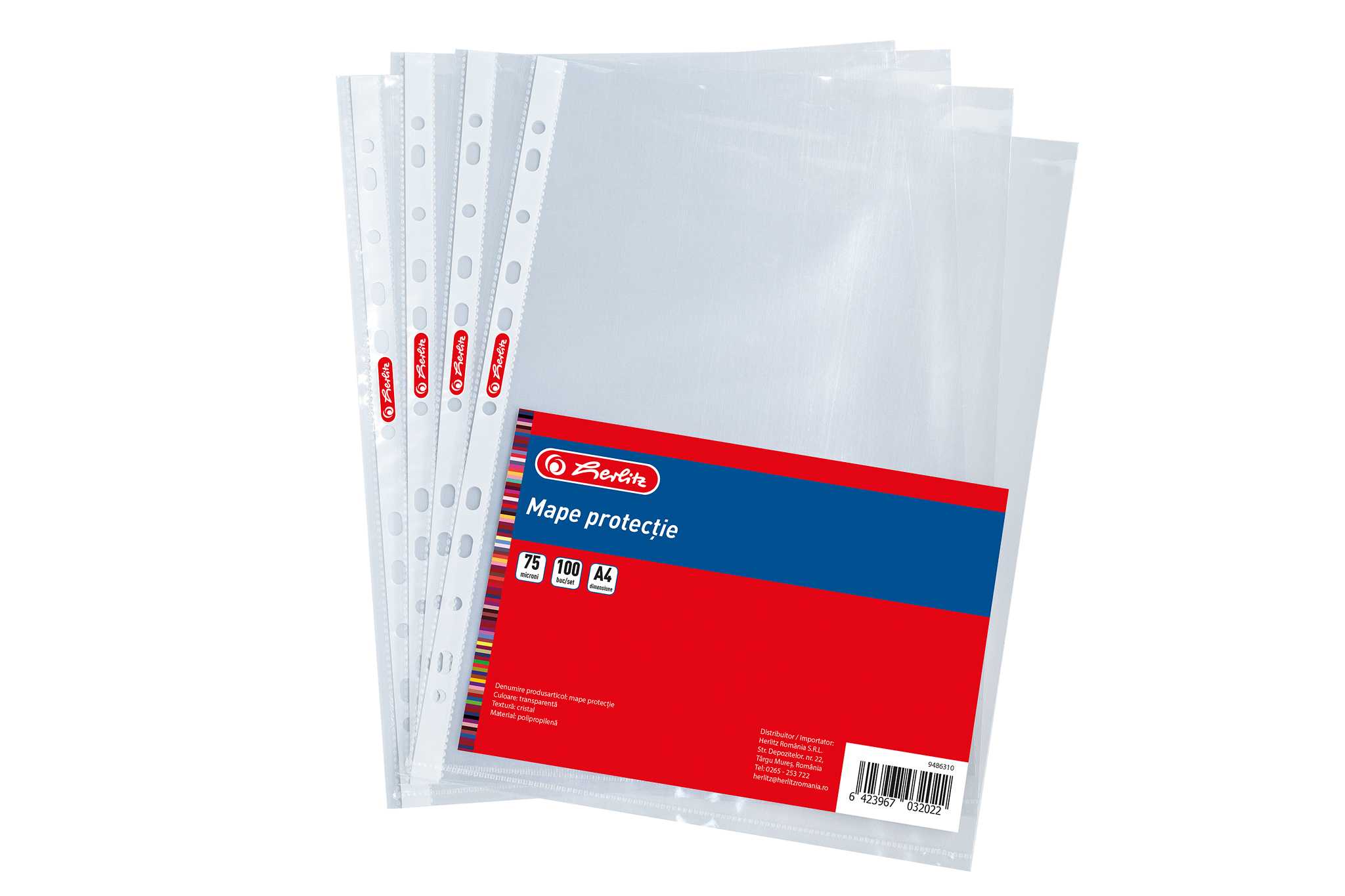 MAPE PROTECTIE A4 CRISTAL 75 MICRONI SET 100