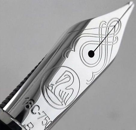 Pelikan, PENITA B DIN AUR DE 18K/750 PLACATA CU RODIU PENTRU STILOU M805 - vectordirect.ro