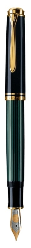 Toate produsele, STILOU SOUVERAN M800 M,PENITA AUR18K,ACCESORII PLACATE CU AUR,CORP NEGRU-VERDE - vectordirect.ro