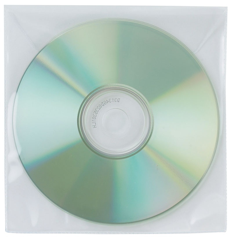 Carton alb, Plicuri plastic PP pentru CD/DVD, 50 buc/set, Q-Connect - vectordirect.ro