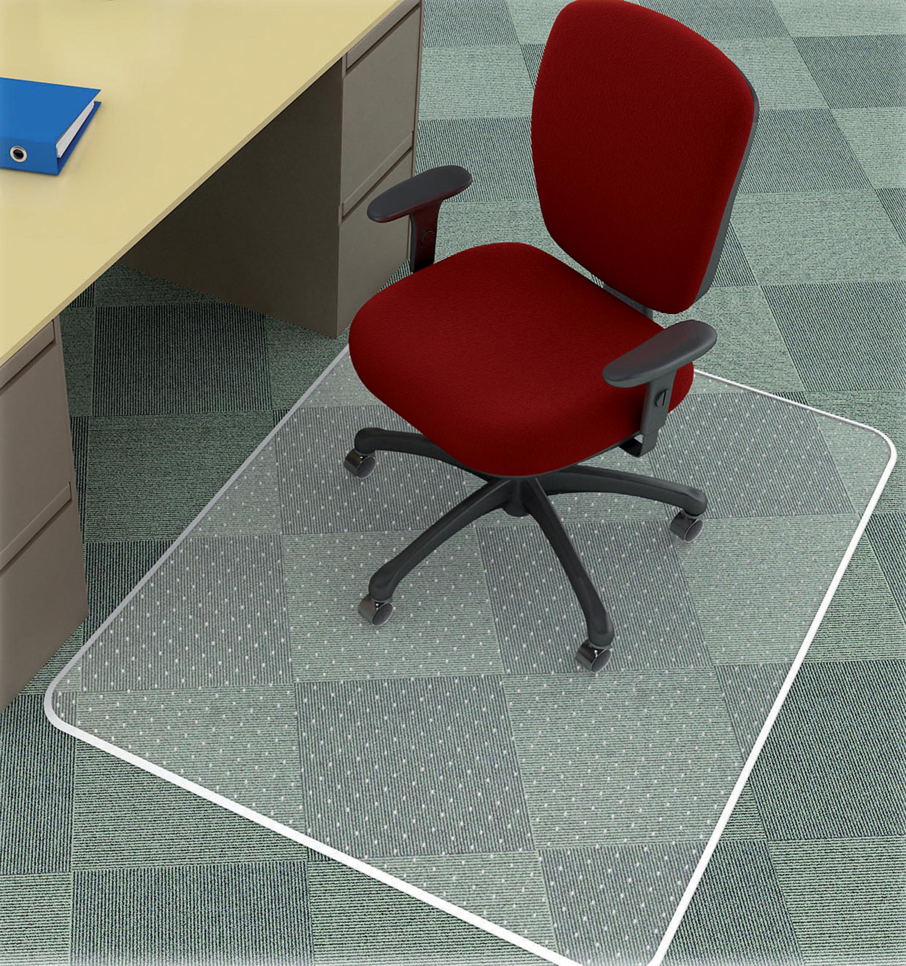 Covorase protectie, Covoras PVC transparent, protectie mocheta, 120 x  90cm - forma dreptunghiulara, Q-Connect - vectordirect.ro
