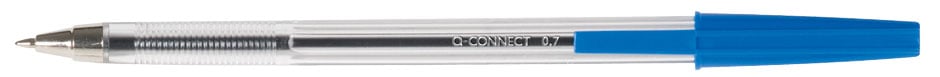 Stilouri, Pix transparent cu mina interschimbabila , varf 0.7mm, Q-Connect - albastru - vectordirect.ro
