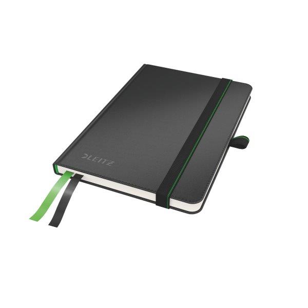 Caiet de birou LEITZ Complete, coperta dura, A6, 80 coli, matematica, negru