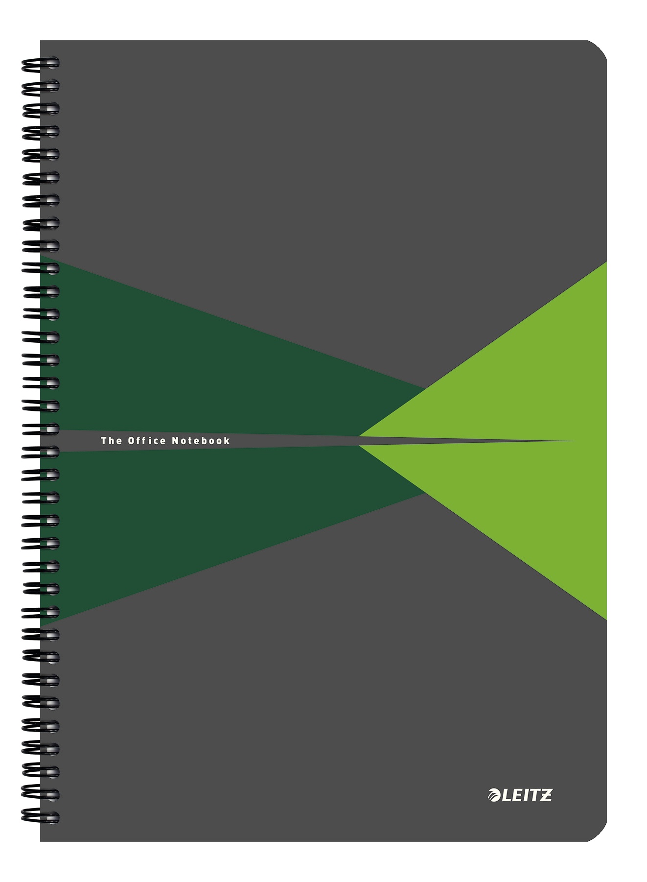 Toate produsele, Caiet de birou Leitz Office, PP, FSC, reciclabil, A4, 90 coli, cu spira, dictando, verde - vectordirect.ro