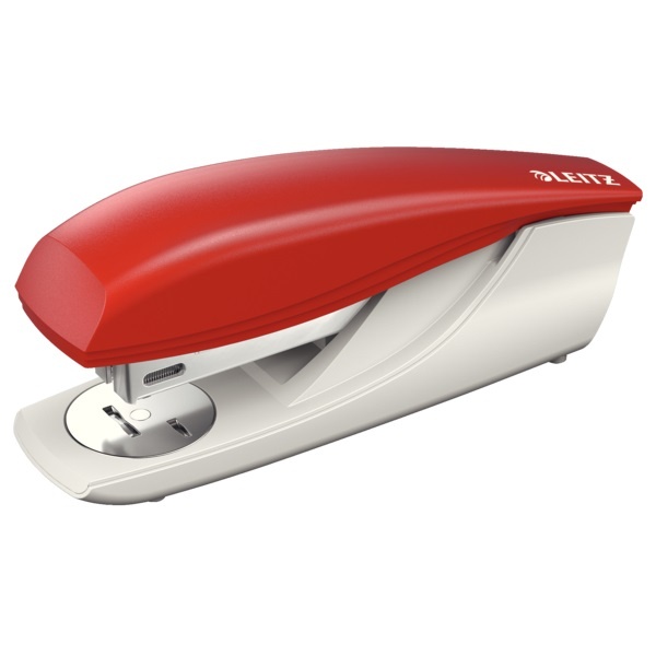Caiete mecanice, Capsator plastic LEITZ 5500 NeXXt Series, 30 coli, 200 capse P3 incluse, rosu - vectordirect.ro