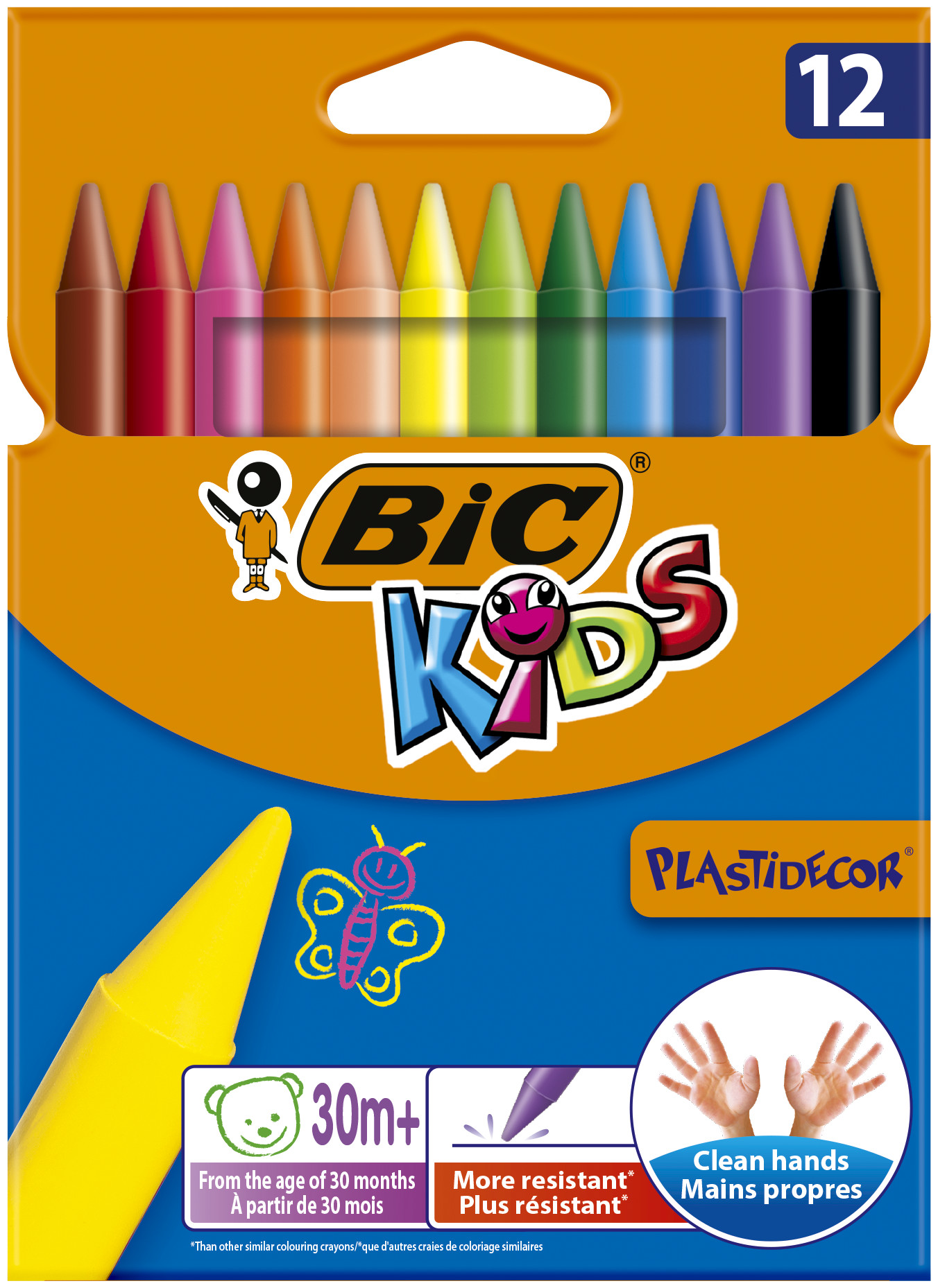 BIC, CREIOANE CERATE 12 CULORI PLASTIDECOR BIC - vectordirect.ro