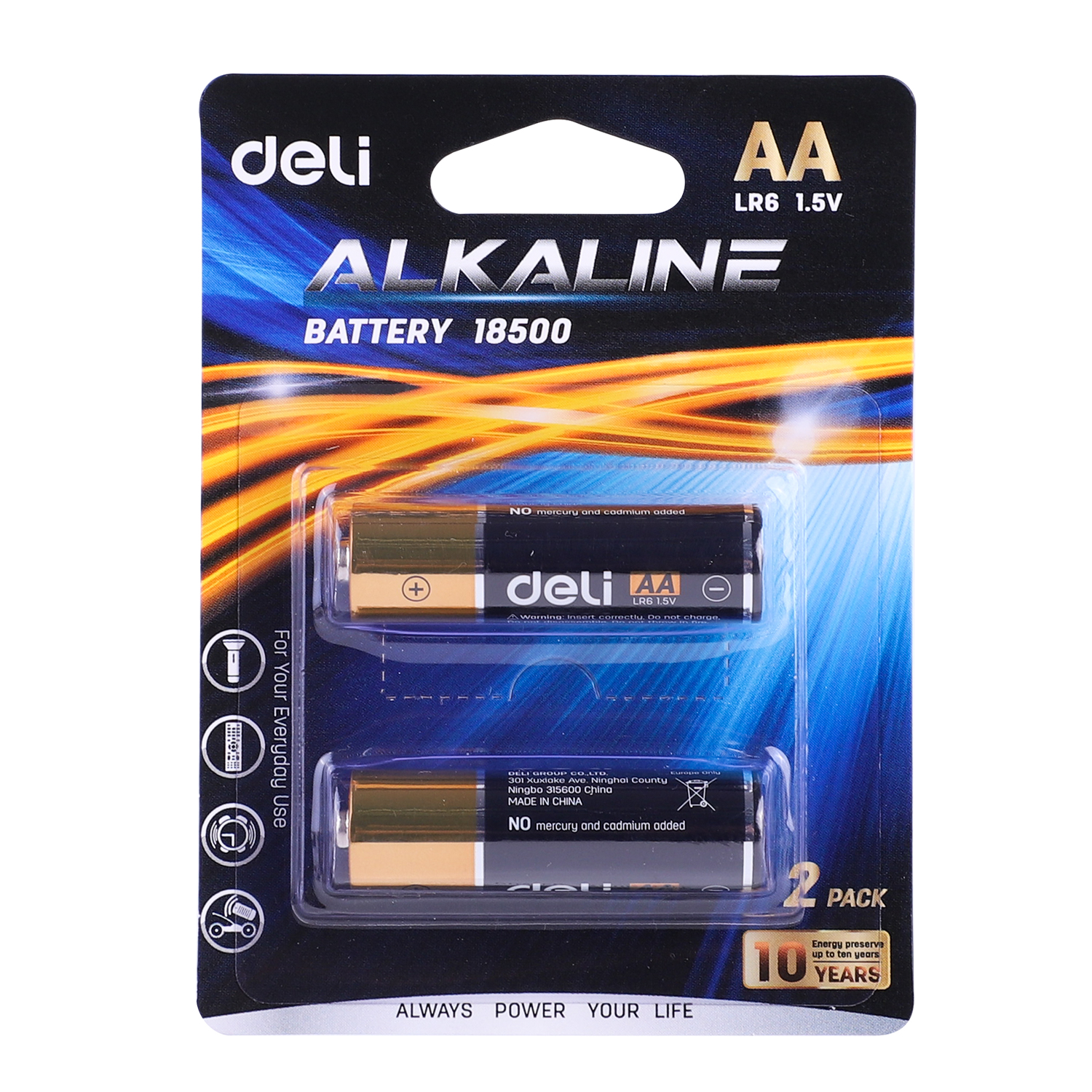 Echipamente protectia muncii, BATERII R6(AA) ALCALINE 2 BUC/SET DELI - vectordirect.ro