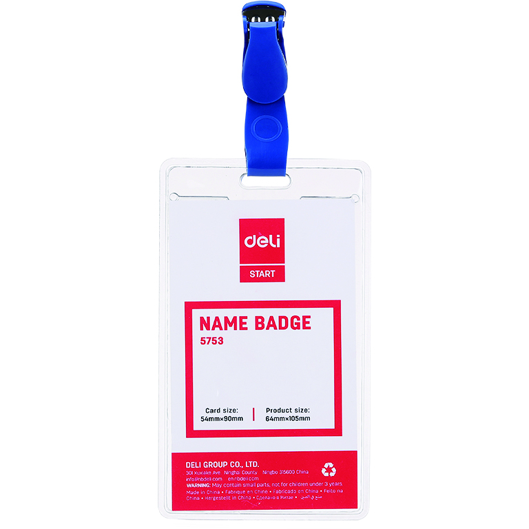 Laminatoare, folii laminare DELI, ECUSON VERTICAL CU CLIPS 54*90MM DELI - vectordirect.ro