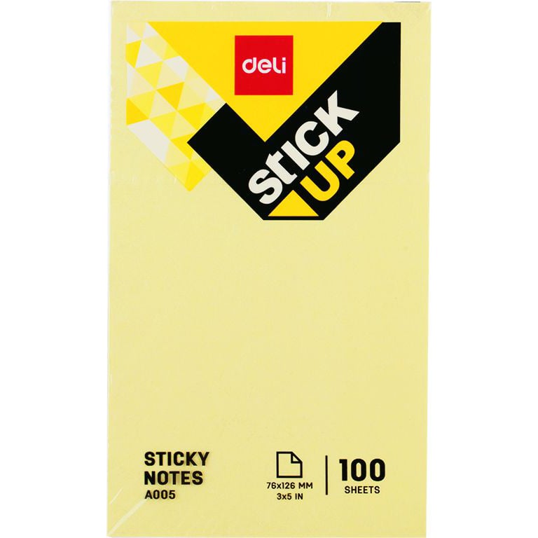 Indecsi si separatoare DELI, NOTES ADEZIV 76*126MM GALBEN 100 FILE DELI - vectordirect.ro