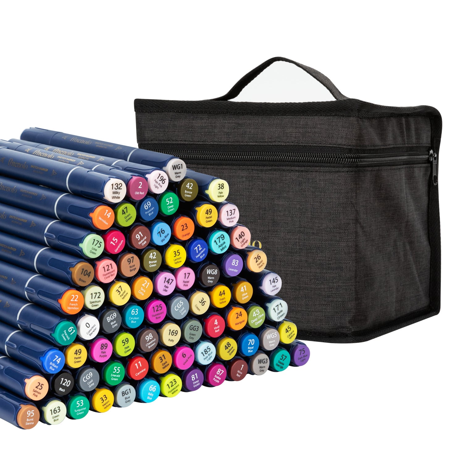 DELI, SET 80 MARKERE SKETCHING VARF DUBLU ROTUND/TESIT HUSA TEXTILA DELI - vectordirect.ro