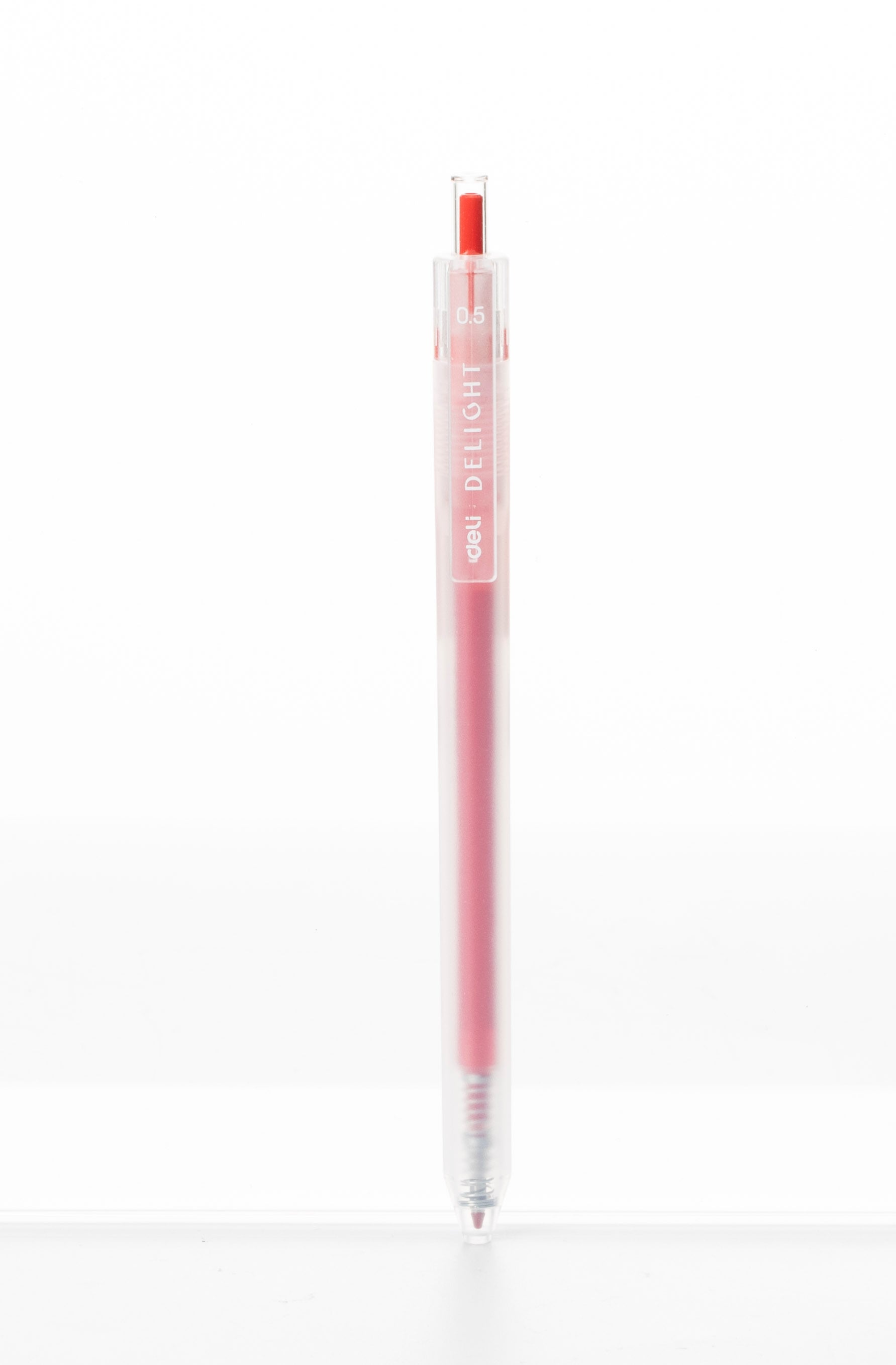 DELI, PIX CU GEL CU MECANISM 0.5MM ROSU DELIGHT DELI - vectordirect.ro
