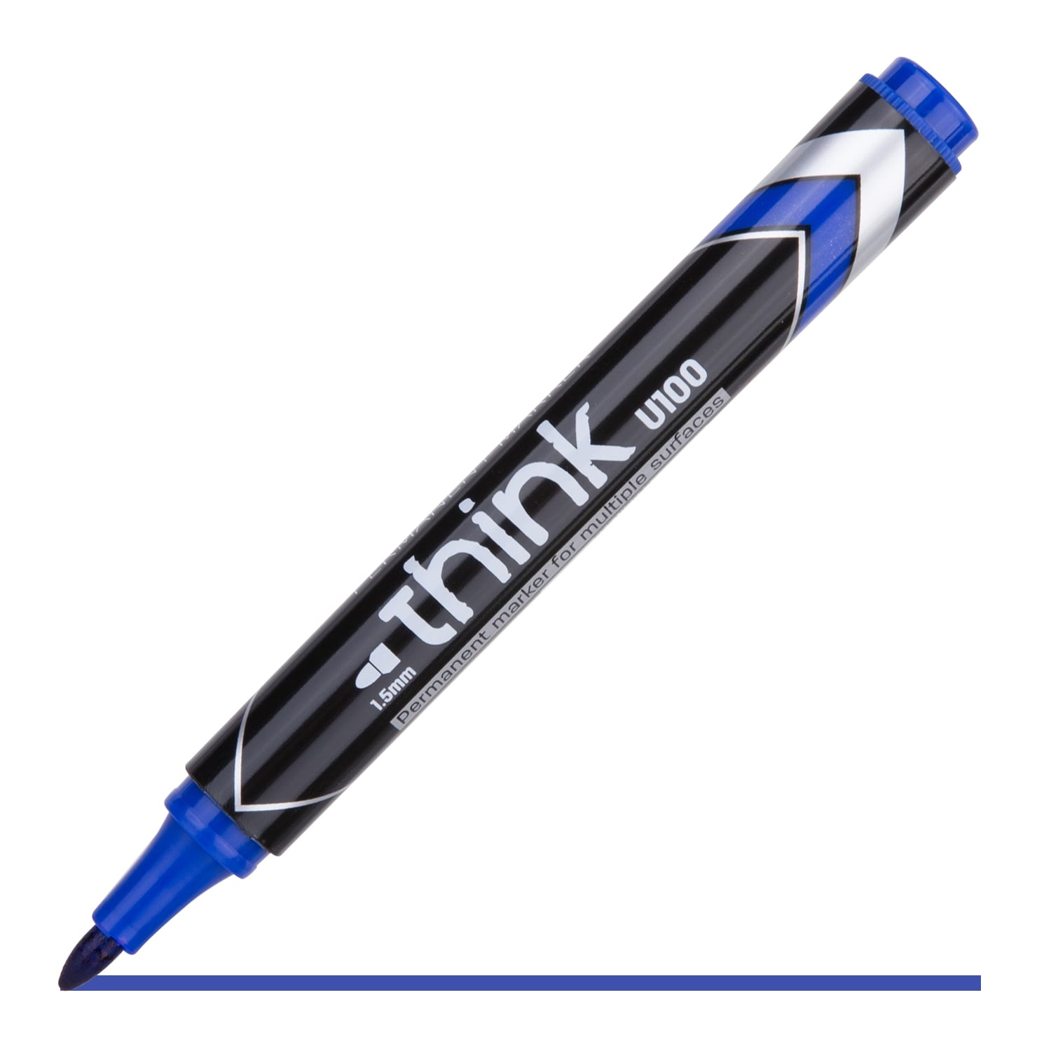 Pixuri Pilot, MARKER PERMANENT ALBASTRU VARF ROTUND 1.5MM DELI - vectordirect.ro