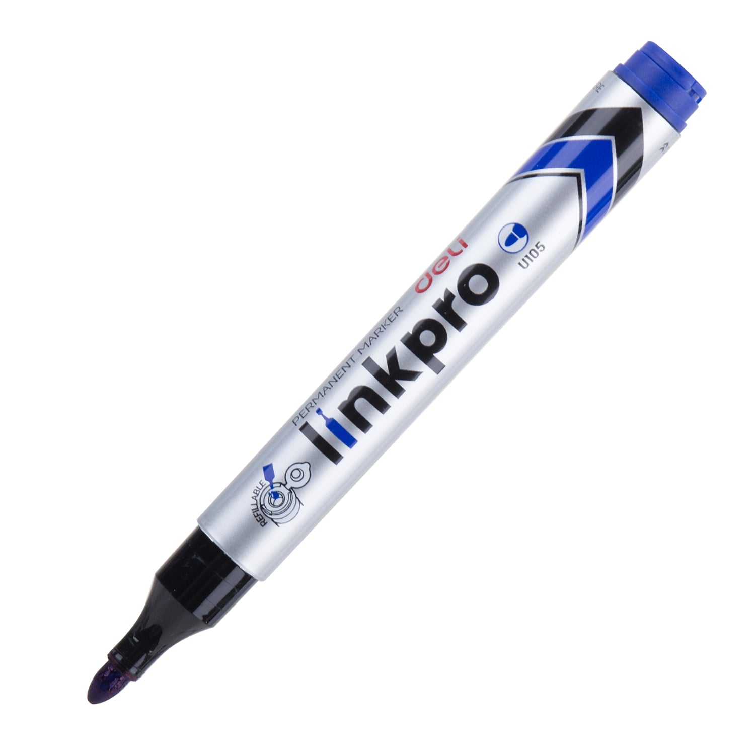 Toate produsele, MARKER PERMANENT ALBASTRU VARF ROTUND 2MM REINCARCABIL DELI - vectordirect.ro