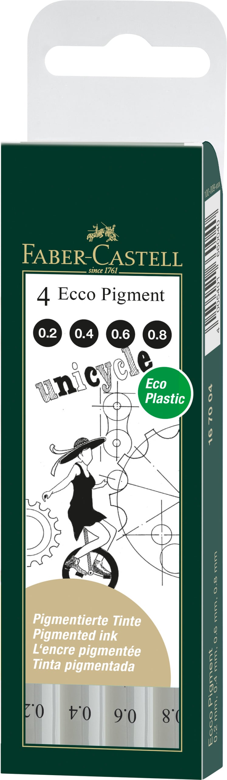 Toate produsele, LINER ECO PIGMENT SET 4 BUC NOU FABER-CASTELL - vectordirect.ro