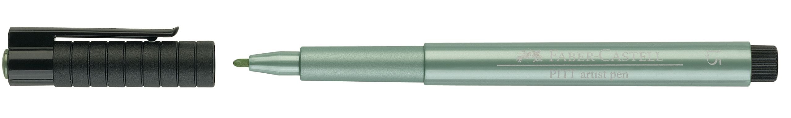 Instrumente de scris, PITT ARTIST PEN VERDE METALIZAT FABER-CASTELL - vectordirect.ro
