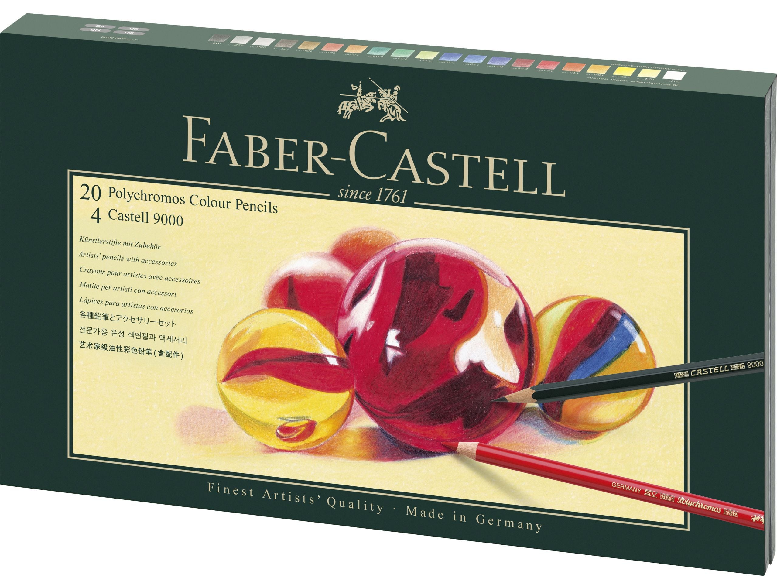 SET CADOU 20CR COLORATE POLYCHROMOS+4 CR GRAFIT CASTELL+ACC F-C
