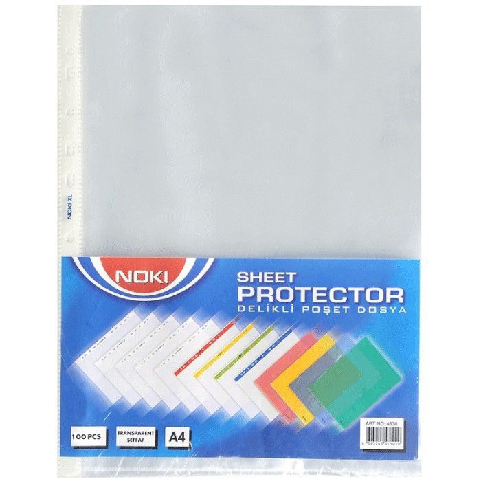 Dosare si folii de protectie Noki Leitz, FOLIE PROTECTIE A4 CRISTAL 75 MIC 100/SET NOKI - vectordirect.ro