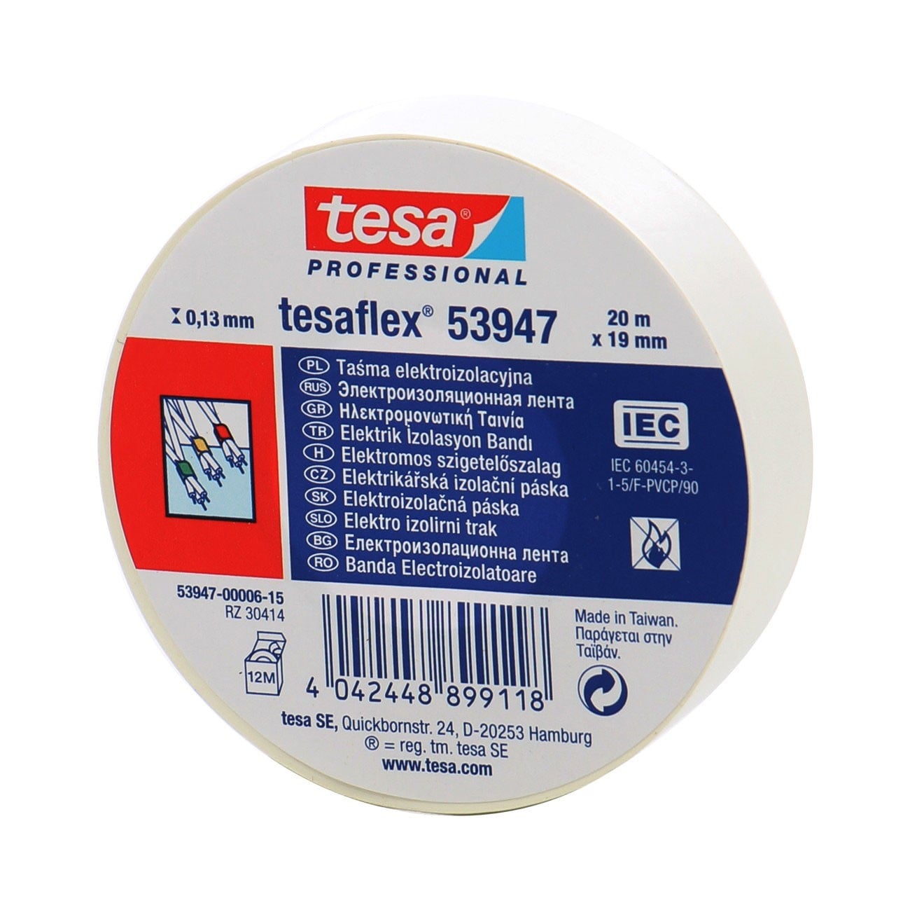 TESA, BANDA ADEZIVA ELECTROIZOLATOARE 20M*19MM ALBA TESA - vectordirect.ro
