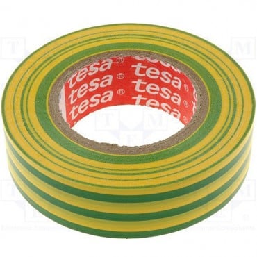 TESA, BANDA ADEZIVA ELECTROIZOLATOARE 20M*19MM GALBEN/VERDE TESA - vectordirect.ro