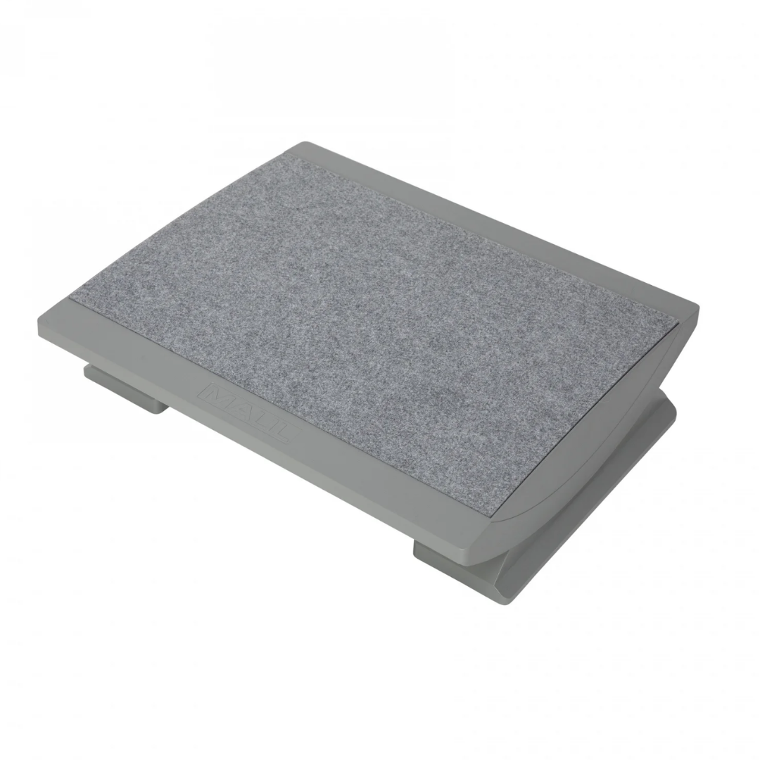 Suport Ergonomic pentru Picioare MAUL Pro, Ajustabil (5 Nivele), Cu Covoraș Anti-Alunecare, 45x39 cm, Gri