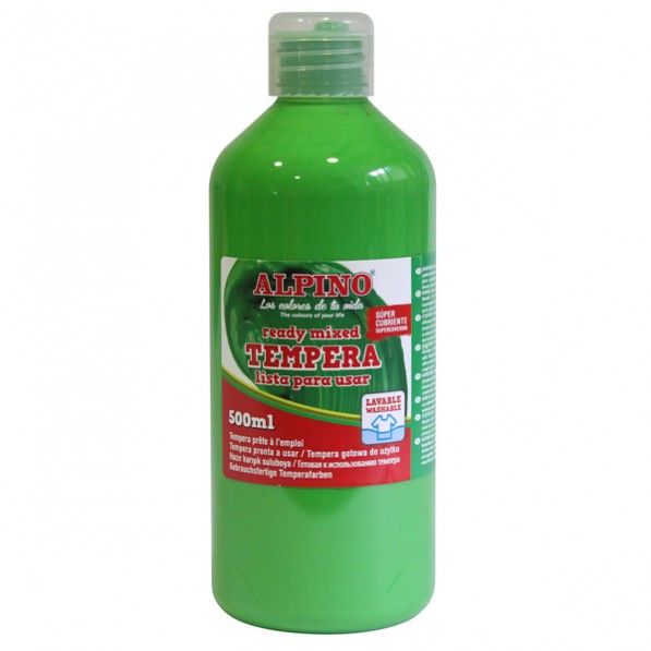 Toate produsele, Tempera lavabila, 500ml, Alpino - verde deschis - vectordirect.ro