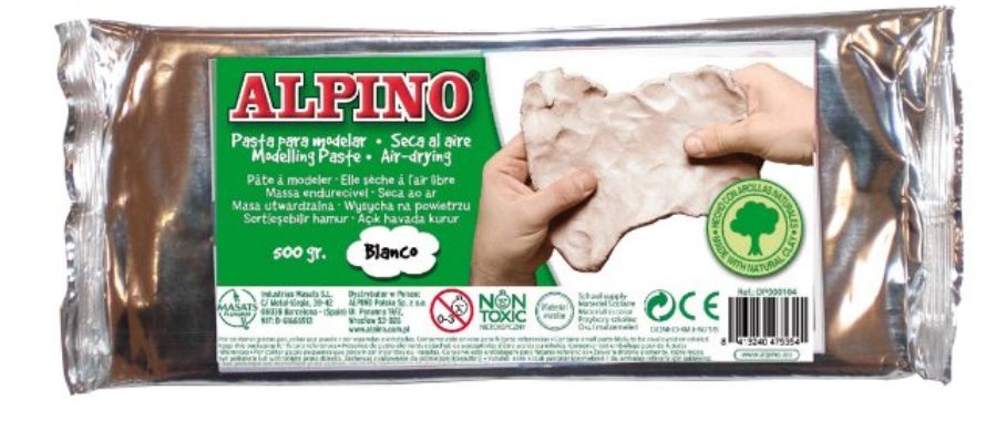 Toate produsele, Pasta de modelat, 500 grame, ALPINO - alba - vectordirect.ro