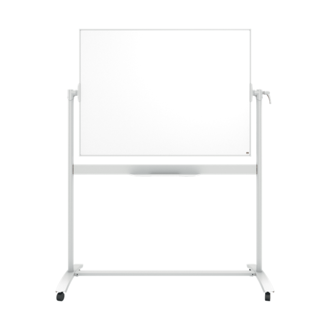 Campanie Nobo, Tabla mobila NOBO Classic, otel emailat, 120x90 cm, magnetica, include marker si tavita, alb - vectordirect.ro