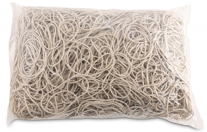 Toate produsele, Elastice pentru bani, 1.5mm grosime, D 60mm, 60% cauciuc, 1000g/punga, Office Products -culoare alba - vectordirect.ro
