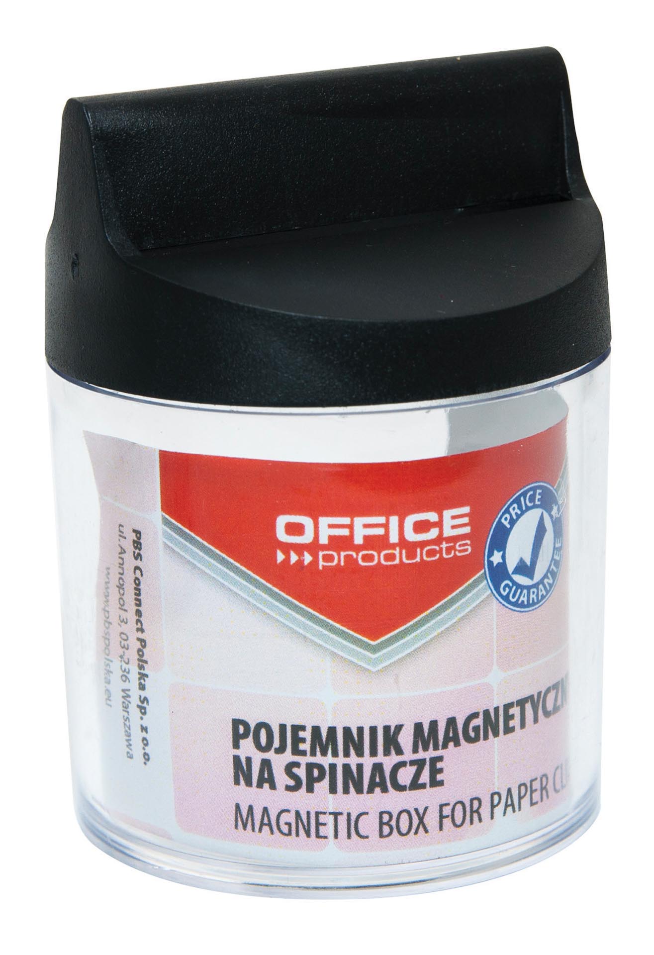 Dispenser magnetic cilindric, D58xh68mm, pentru agrafe, Office Products